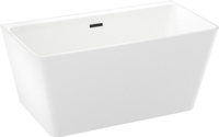 Ванна Wellsee Graceful Pro 140x74 230901003 (отдельностоящая ванна белый глянец, экран, ножки, сифон-автомат матовый черный) - фото2