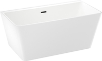 Ванна Wellsee Graceful Pro 150x77 230902003 (отдельностоящая ванна белый глянец, экран, ножки, сифон-автомат матовый черный) - фото2