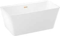 Ванна Wellsee Graceful Pro 150x77 230902004 (отдельностоящая ванна белый глянец, экран, ножки, сифон-автомат золото) - фото2