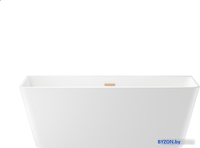Ванна Wellsee Graceful Pro 168x80 230903004 (отдельностоящая ванна белый глянец, экран, ножки, сифон-автомат золото) - фото