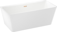 Ванна Wellsee Graceful Pro 168x80 230903004 (отдельностоящая ванна белый глянец, экран, ножки, сифон-автомат золото) - фото2