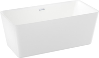 Ванна Wellsee DeSire 159,5x77 231501001 (отдельностоящая ванна белый глянец, экран, ножки, сифон-автомат хром) - фото2