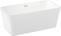 Ванна Wellsee DeSire 159,5x77 231501004 (отдельностоящая ванна белый глянец, экран, ножки, сифон-автомат золото) - фото2