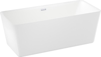 Ванна Wellsee DeSire 175,5x76 231503001 (отдельностоящая ванна белый глянец, экран, ножки, сифон-автомат хром) - фото2