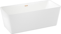 Ванна Wellsee DeSire 175,5x76 231503004 (отдельностоящая ванна белый глянец, экран, ножки, сифон-автомат золото) - фото2