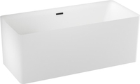 Ванна Wellsee Pure BY Wellsee 166x77 230702003 (отдельностоящая ванна матовый белый, экран, ножки, сифон-автомат матовый черный) - фото2
