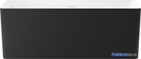 Ванна Wellsee Pure BY Wellsee 166x77 230703002 (отдельностоящая ванна белый глянец/мат. черный, экран, ножки, сифон-автомат глянцевый белый) - фото