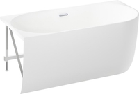 Ванна Wellsee Belle Spa 150x75 235701001 (пристенная ванна (левая) белый глянец, экран, каркас, сифон-автомат хром) - фото2