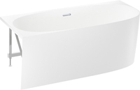 Ванна Wellsee Belle Spa 2.0 160x75 235802001 (пристенная ванна (левая) белый глянец, экран, каркас, сифон-автомат хром) - фото2