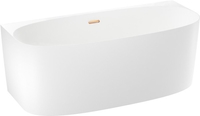 Ванна Wellsee Belle Spa 2.0 170x75 235804004 (пристенная ванна белый глянец, экран, каркас, сифон-автомат золото) - фото2