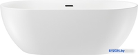 Ванна Wellsee Chic Riviera 179x84,5 236803003 (отдельностоящая ванна белый глянец, экран, ножки, сифон-автомат матовый черный) - фото