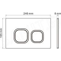 Унитаз подвесной Roxen Antares 530185-01 в комплекте с инсталляцией StounFix Dual Fresh 6 в 1 966332 (кнопка: серый бетон) - фото2