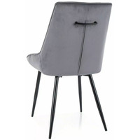 Стул Signal Agat Velvet Bluvel 14 (темно-серый/черный) - фото2
