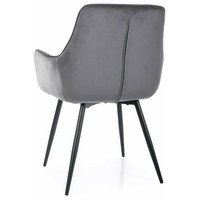 Стул с подлокотниками Signal Apple Velvet Bluvel 14 (темно-серый/черный) - фото2