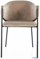 Стул Signal Bono Velvet Bluvel 28 (бежевый/черный) - фото2