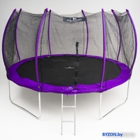 Батут Calviano Outside Master Purple 374 см - 12ft (внешняя сетка, с лестницей) - фото2