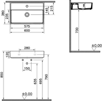 Умывальник Vitra ArchiPlan 7401B003-0001 - фото2