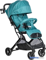 Коляска прогулочная «книга» Farfello Comfy Go Comfort CG-307 (аквамарин/черный хром) - фото