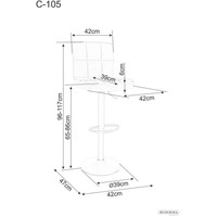 Стул Signal C105 Velvet (bluvel 19 черный) - фото2