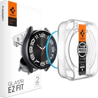 Защитное стекло Spigen EZ FIT Glas.TR для Galaxy Watch 6 Classic (43mm) AGL07067 (2шт) - фото