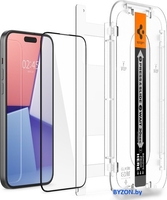 Защитное стекло Spigen Glass TR EZ Fit FC для iPhone 15 AGL06908 - фото2
