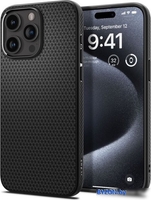 Чехол для телефона Spigen Liquid Air для iPhone 15 Pro ACS06704 (черный) - фото