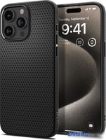 Чехол для телефона Spigen Liquid Air для iPhone 15 Pro Max ACS06562 (черный) - фото