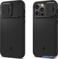 Чехол для телефона Spigen Optik Armor (MagFit) для iPhone 14 Pro ACS04993 (черный) - фото2