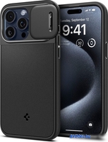 Чехол для телефона Spigen Optik Armor (MagFit) для iPhone 15 Pro Max ACS06599 (черный) - фото2