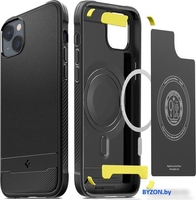 Чехол для телефона Spigen Rugged Armor (MagFit) для iPhone 14 Plus ACS04890 (черный) - фото
