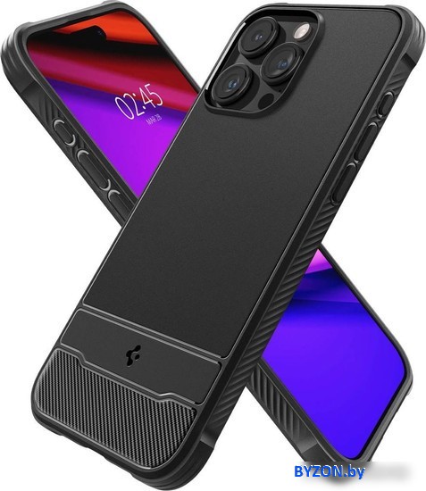 Чехол для телефона Spigen Rugged Armor (MagFit) для iPhone 15 Pro ACS06703 (черный) Чехол для телефона Spigen Rugged Armor (MagFit) для iPhone 15 Pro ACS06703 (черный)