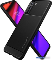 Чехол для телефона Spigen Rugged Armor для Galaxy S21 ACS02421 (черный матовый) - фото