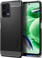 Чехол для телефона Spigen Rugged Armor для Xiaomi Redmi Note 12 5G/POCO X5 5G ACS05787 (черный) - фото