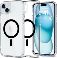 Чехол для телефона Spigen Ultra Hybrid (MagFit) для iPhone 15 ACS06803 (черный) - фото
