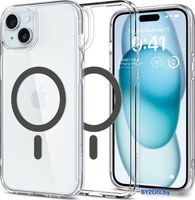 Чехол для телефона Spigen Ultra Hybrid (MagFit) для iPhone 15 ACS06804 (серый) - фото