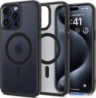 Чехол для телефона Spigen Ultra Hybrid (MagFit) для iPhone 15 Pro ACS06720 (черный) - фото