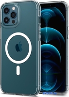 Чехол для телефона Spigen Ultra Hybrid Mag (MagFit) для iPhone 12 Pro Max ACS02622 (белый) - фото