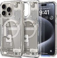 Чехол для телефона Spigen Ultra Hybrid Zero One (MagFit) для iPhone 15 Pro ACS07216 (серый/разноцветный) - фото