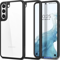 Чехол для телефона Spigen Ultra Hybrid для Galaxy S22 ACS03989 (черный) - фото
