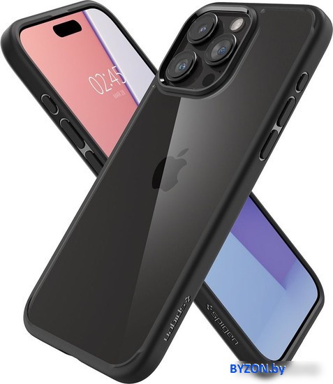 Чехол для телефона Spigen Ultra Hybrid для iPhone 15 Pro Max ACS06570 (черный) Чехол для телефона Spigen Ultra Hybrid для iPhone 15 Pro Max ACS06570 (черный)