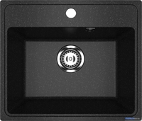 Кухонная мойка Practik PR-M 490-004 (черный оникс) - фото