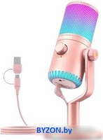 Проводной микрофон Maono DM30 RGB (розовый) - фото