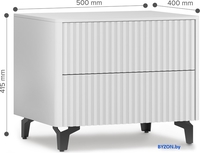 Тумба Shtabe Gross 6003 (RAL 9003/RAL 9003/черный) - фото2