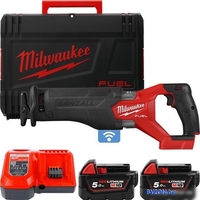 Сабельная пила Milwaukee Fuel M18 M18ONEFSZ-502X 4933478294 (с 2-мя АКБ, кейс) - фото
