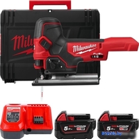 Электролобзик Milwaukee Fuel M18 M18FBJS-502X 4933464800 (с 2-мя АКБ, кейс) - фото