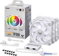 Набор вентиляторов с контроллером ASUS TUF Gaming TF120 ARGB Triple Fan Kit White Edition - фото