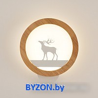 Бра Home Light Астерия C053-5 (дерево/белый) - фото2