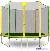Батут Alpin ATGY-252 2.52 м с защитной сеткой и лестницей - фото