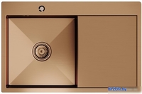 Кухонная мойка Mixline Pro 552921 (бронза, с сифоном) - фото