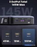 Внешний аккумулятор Ugreen PB205 25000mAh (серый) - фото2